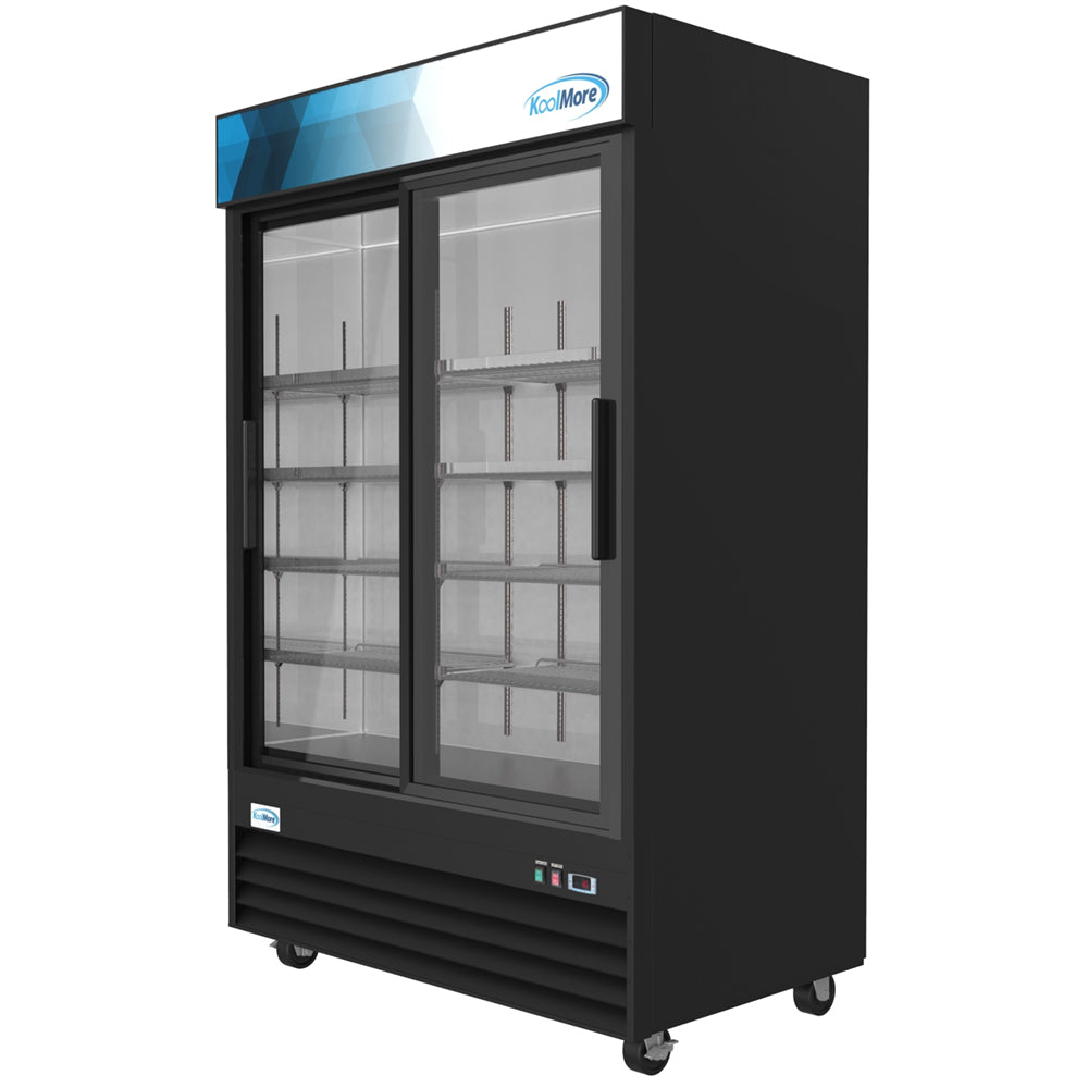 KoolMore Two-Door Merchandiser Refrigerator - 45 Cu Ft.