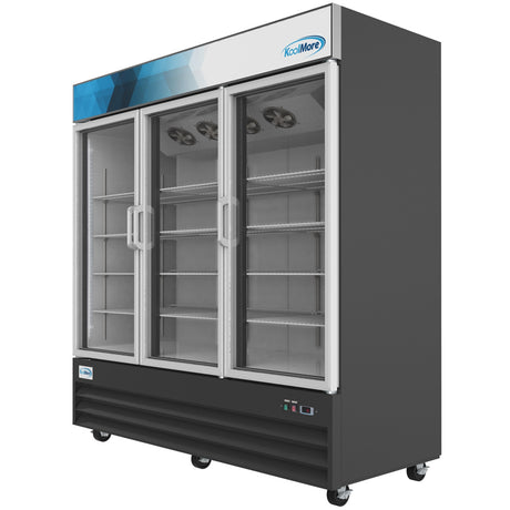 KoolMore Three-Door Merchandiser Refrigerator - 53 Cu Ft.