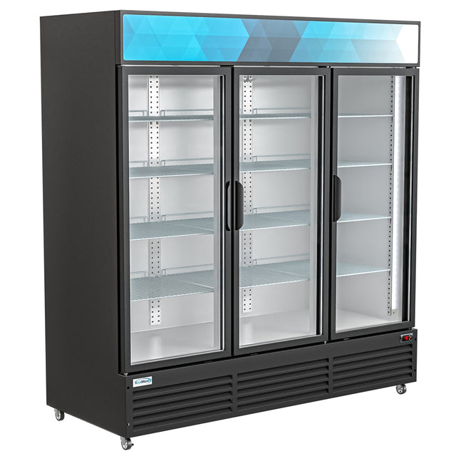 KoolMore Three-Door Merchandiser Refrigerator - 56 Cu Ft.