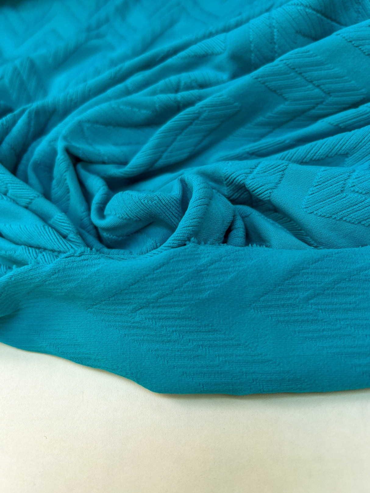 Polyamide Elastane Jacquard Blue Geometric