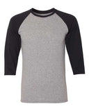 JERZEES Unisex Triblend Three-Quarter Raglan Baseball T-Shirt