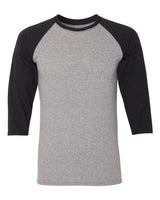 JERZEES Unisex Triblend Three-Quarter Raglan Baseball T-Shirt