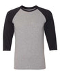 JERZEES Unisex Triblend Three-Quarter Raglan Baseball T-Shirt