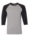 JERZEES Unisex Triblend Three-Quarter Raglan Baseball T-Shirt