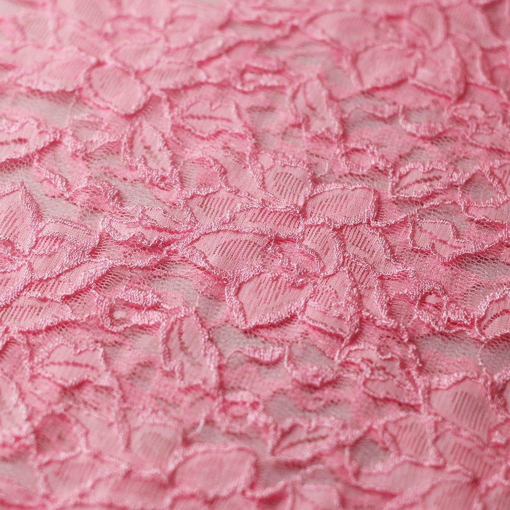 Passion Flower Nylon Spandex Fabric - Multiple Colors, Floral Lace Pattern, 57/58" Width (1 Yard)