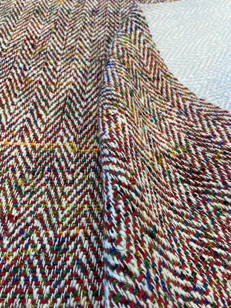 Waverly Handspun Multi Red Jacquard Upholstery Fabric - Multi Red, Woven, 54" Width (1 Yard)