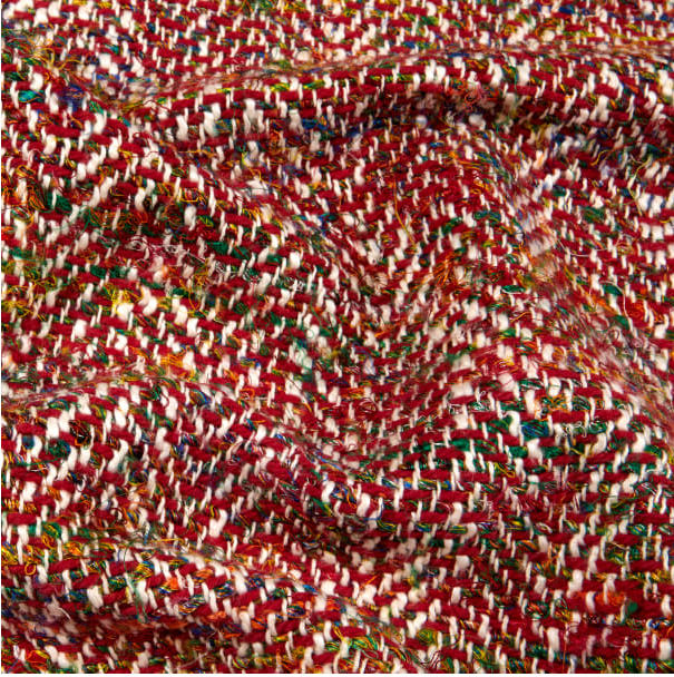 Waverly Handspun Multi Red Jacquard Upholstery Fabric - Multi Red, Woven, 54" Width (1 Yard)