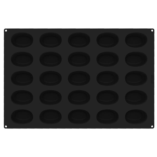Silikomart SQ091 Silicone Oval Savarin Baking & Freezing Mold, 25 Cavities