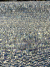 Waverly Handspun Blue Poolside Jacquard Upholstery Fabric - Blue, Off White, Beige, 54" Width (1 Yard)