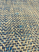 Waverly Handspun Blue Poolside Jacquard Upholstery Fabric - Blue, Off White, Beige, 54" Width (1 Yard)