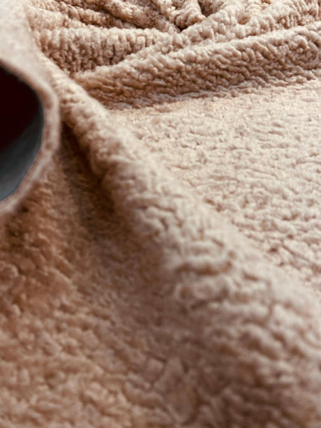 Italian Faux Sheepskin Fabric - Blush Pink, 60" Width (1 Yard)
