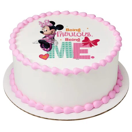 Minnie Being Me Edible Cake Image PhotoCake®