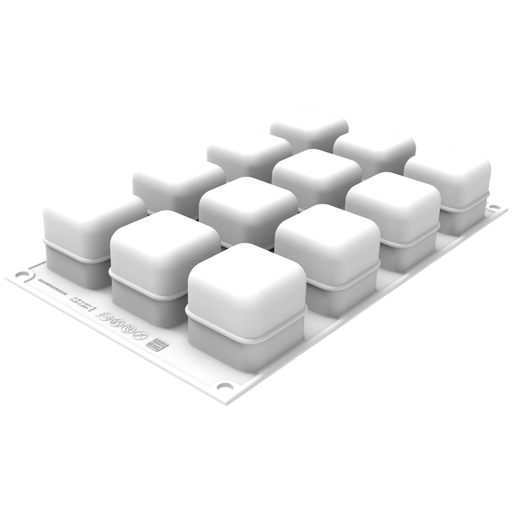 Silikomart CUBO 85 Silicone Baking & Freezing Mold, 2.9 oz., 12 Cavities