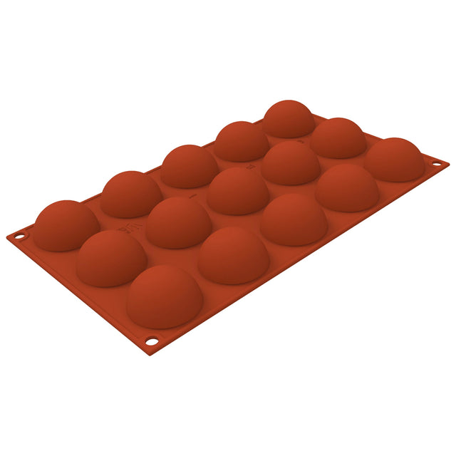 Silikomart SF545 Half Sphere Silicone Baking & Freezing Mold, 0.9 oz., 15 Cavities