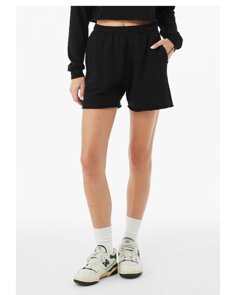 BELLA + CANVAS Women's Cutoff Fleece Shorts in Athletic Heather
