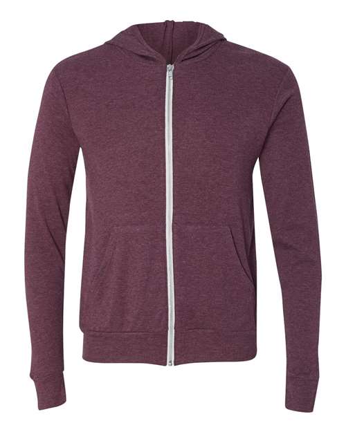 BELLA + CANVAS® Triblend Lightweight Full Zip Hooded