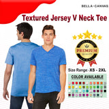 BELLA + CANVAS® Textured Jersey V Neck Tee