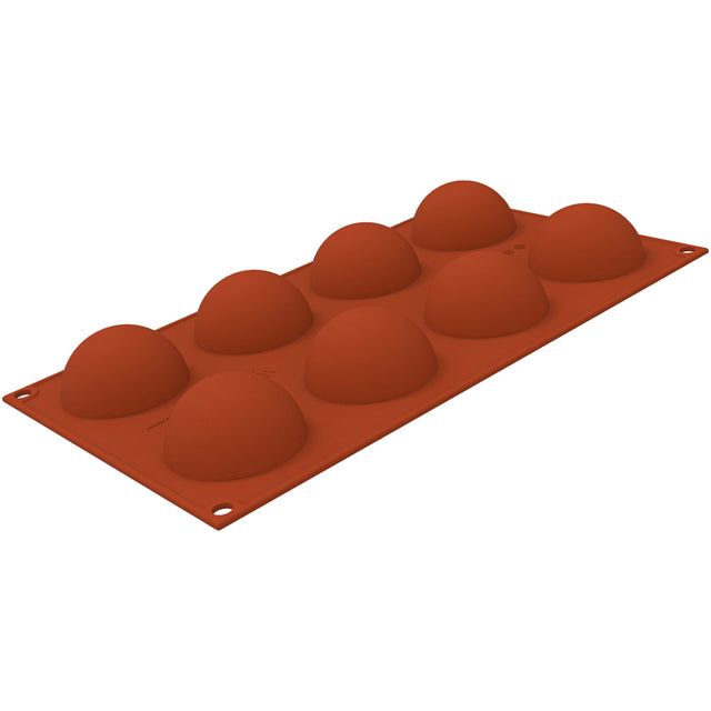 Silikomart SF555 Half Sphere Silicone Baking & Freezing Mold, 1.6 oz., 8 Cavities