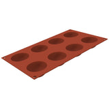 Silikomart SF555 Half Sphere Silicone Baking & Freezing Mold, 1.6 oz., 8 Cavities