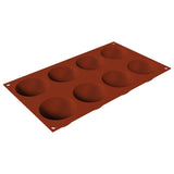 Silikomart SF565 Half Sphere Silicone Baking & Freezing Mold, 2.5 oz., 8 Cavities