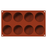 Silikomart SF565 Half Sphere Silicone Baking & Freezing Mold, 2.5 oz., 8 Cavities