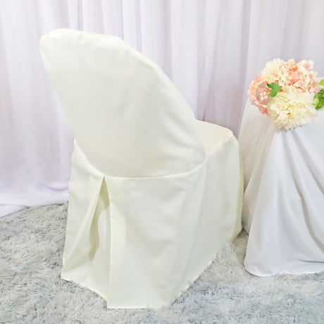 Premium Polyester Folding Chair Cover Ivory
