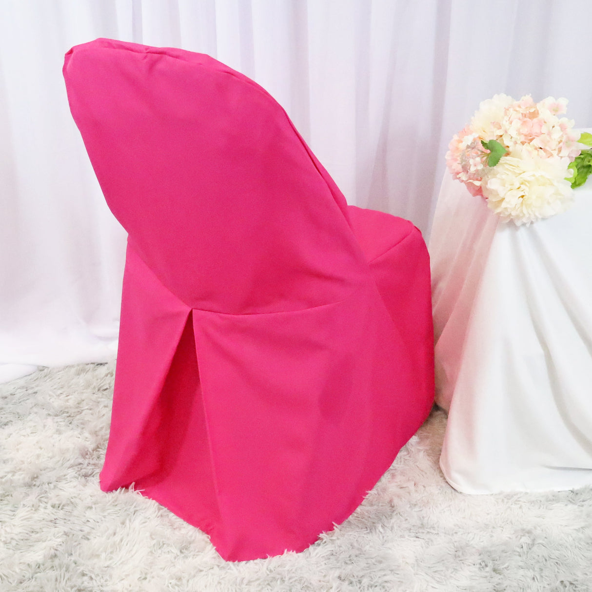Premium Polyester Folding Chair Cover Fuchsia