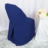 Polyester Folding Chair Cover Navy Blue