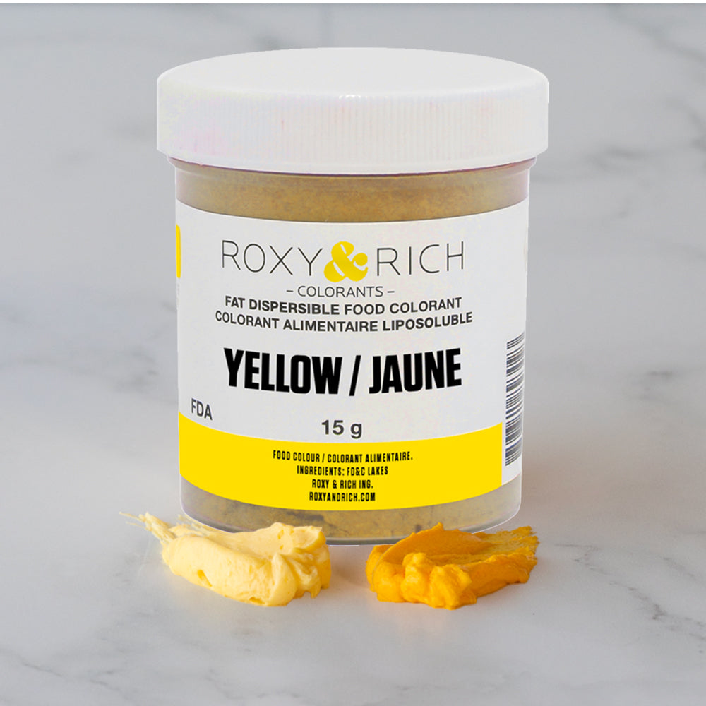 Roxy & Rich Fat Dispersible Yellow Powder Food Color, 15 gr.