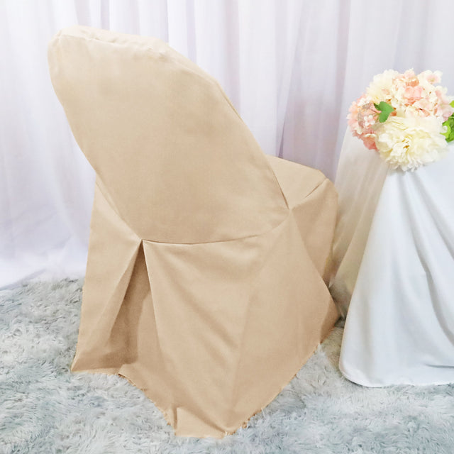 Polyester Folding Chair Cover Champagne