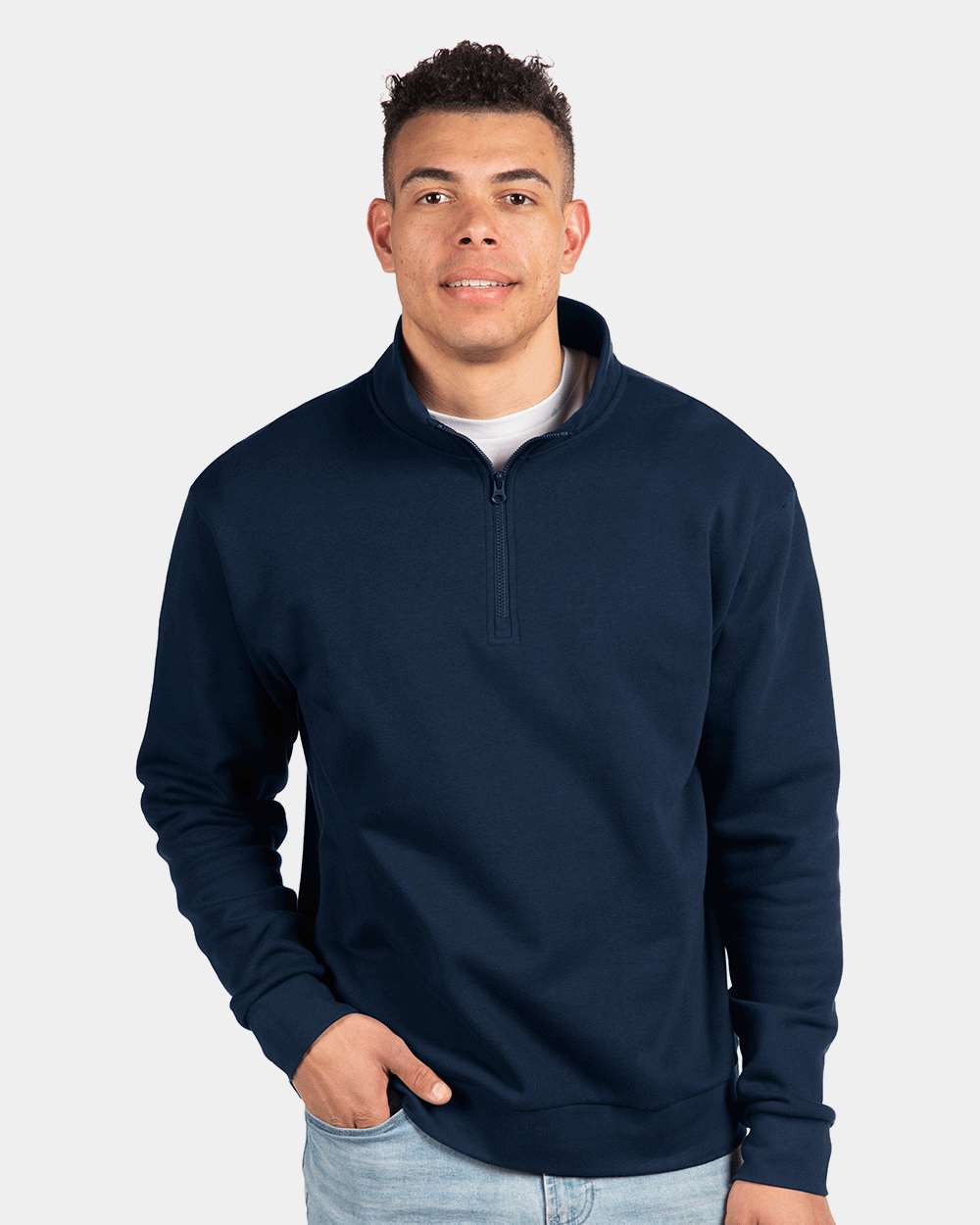 Next Level® Long Sleeve Fleece Quarter-Zip Pullover