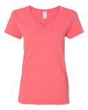 Gildan Women’s V-Neck Cotton T-Shirt | Soft Classic Fit Tee