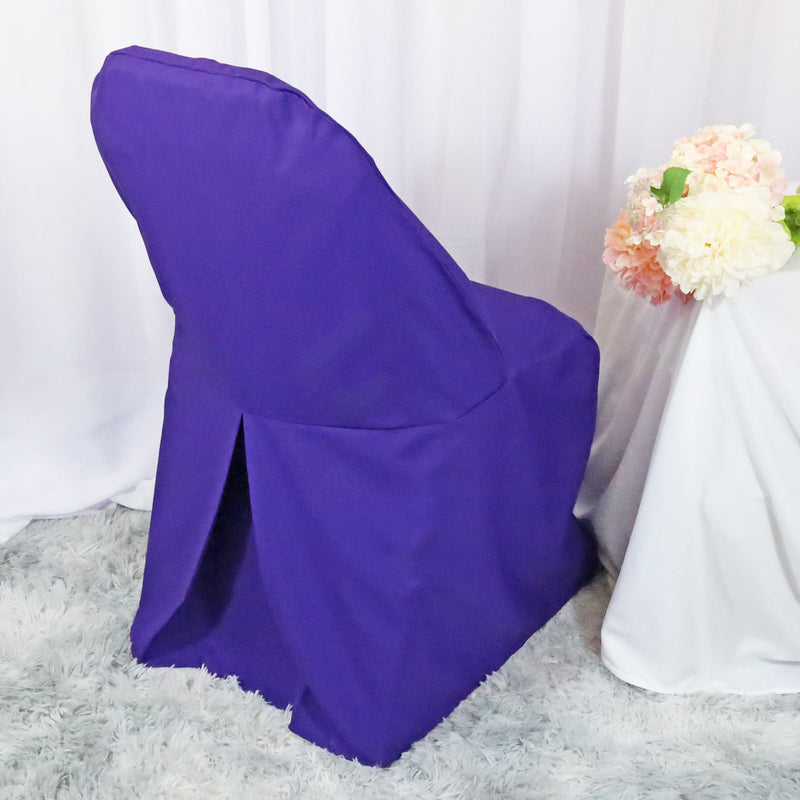 Polyester Folding Chair Cover Regency Purple