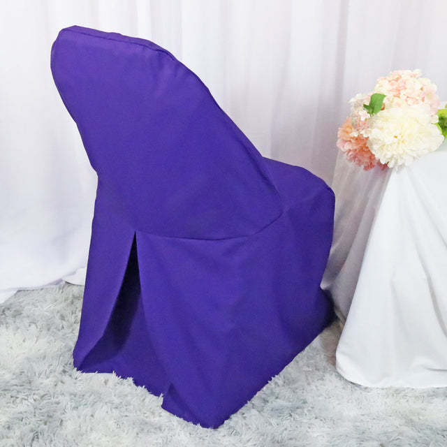 Polyester Folding Chair Cover Regency Purple