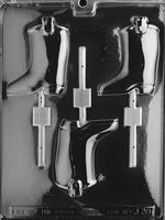 Cowboy Boot Lolly Chocolate Mold - LPJ038