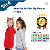 RADYAN® Durable Toddler Zip Fleece Hoodie