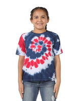 Youth Multi-Color Spiral Tie-Dyed T-Shirt