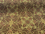 Mill Creek Jungle Paisley Chenille Upholstery Fabric - Brown Paisley Pattern, 57" Width (1 Yard)