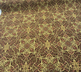 Mill Creek Jungle Paisley Chenille Upholstery Fabric - Brown Paisley Pattern, 57" Width (1 Yard)
