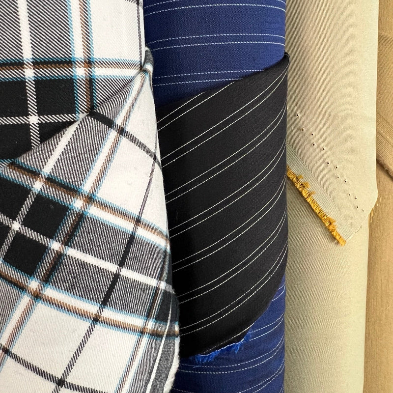 Cotton Twill Striped Fabric