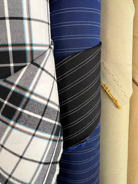 Cotton Twill Striped Fabric
