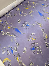 Silk Sateen Printed Purple