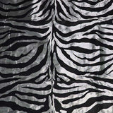 Zebra Flocking Taffeta Flocking Velvet Zebra Fabric 60" Wide