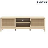 Ameriwood Home Cane TV Stand for TVs up to 85", Spring PIne