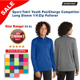 Sport-Tek® Youth PosiCharge Competitor Long Sleeve 1/4-Zip Pullover