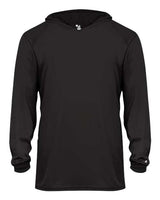 Badger Youth B-Core Long Sleeve Hooded T-Shirt