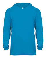 Badger Youth B-Core Long Sleeve Hooded T-Shirt