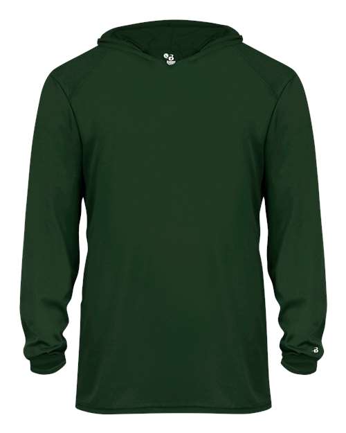 Badger Youth B-Core Long Sleeve Hooded T-Shirt