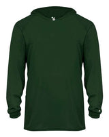 Badger Youth B-Core Long Sleeve Hooded T-Shirt