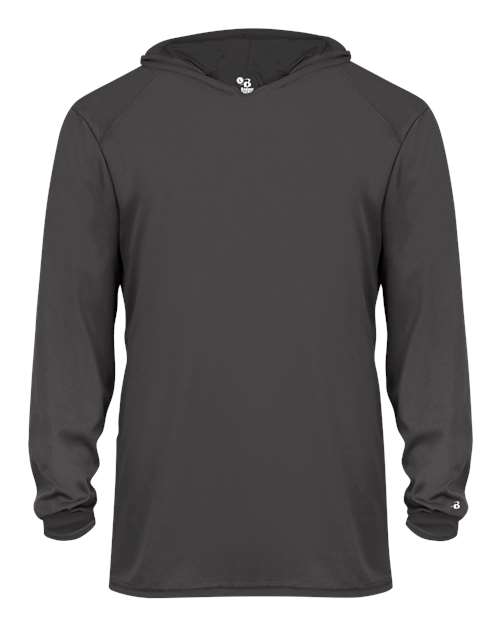 Badger Youth B-Core Long Sleeve Hooded T-Shirt